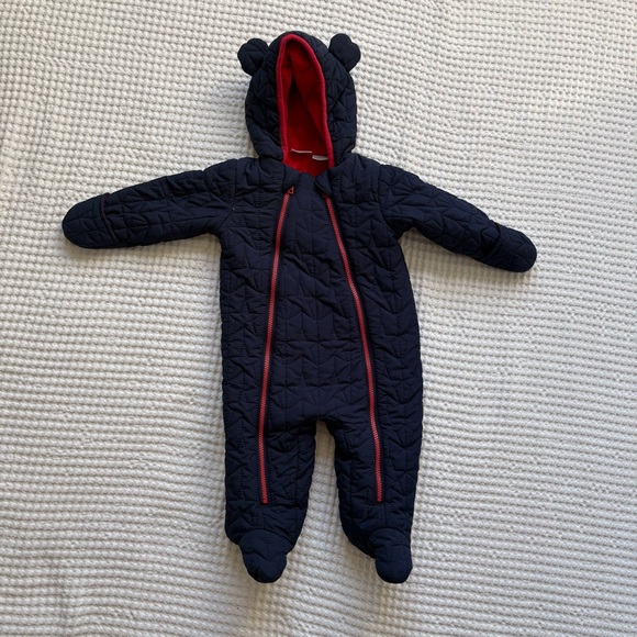 Koalababy Other - Koala Baby Navy Star Quilted Snowsuit Bear Ear Hood Bunting One Piece: 6-9M
